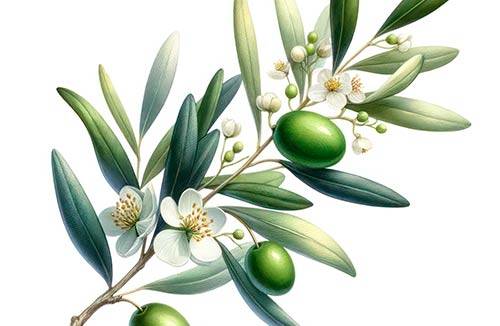 Two red apples, a slice of a red apple, and some delicate apple blossoms premium digital watercolor illustration