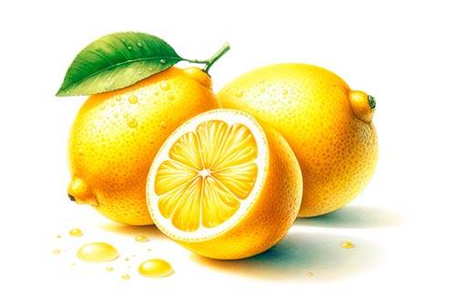 Premium Digital Watercolor Illustration featuring a whole clementine, one peeled clementine slice and a few clementine blossoms