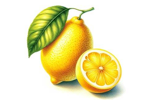 Three green apples with a slice of a green apple, and some apple blossoms premium digital watercolor illustration