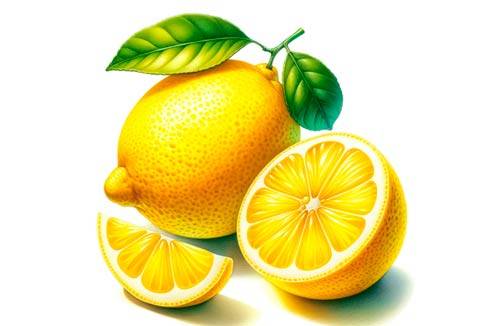 Premium Digital Watercolor Illustration featuring a whole strawberry and one sliced strawberry