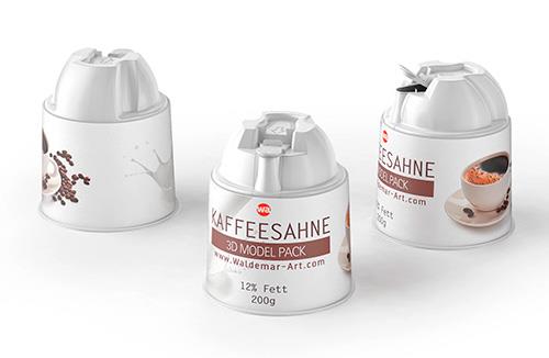 Packaging MockUp of Tetra Pack Brick Aseptic 1000ml with LightCap30 Side View