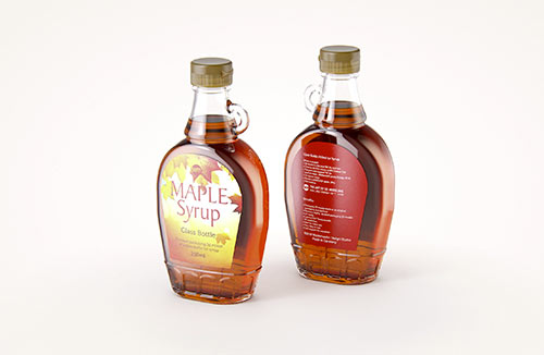 Green Smoothie/Juice Glass Bottle 250ml packaging 3D model pack