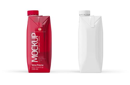 Mockup of Tetra Pack Top 1000ml with Orinoco S38 - Back view