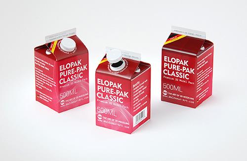 Packaging MockUp of Tetra Pack Brick Aseptic 1000ml with LightCap30 Side View