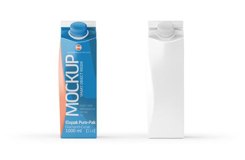 Package Mock-up of Tetra Pack Rex 500ml with TwistCap Front View