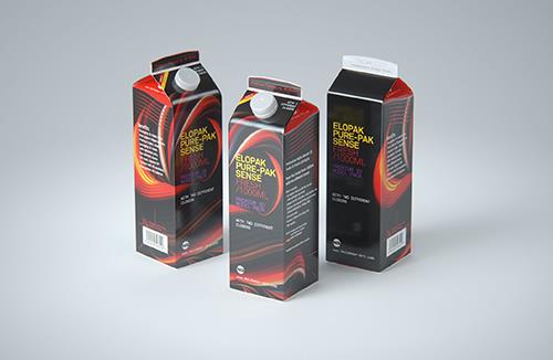 Tetra Pack Gemina Aseptic 1000ml Square Package MockUp with StreamCap Front View
