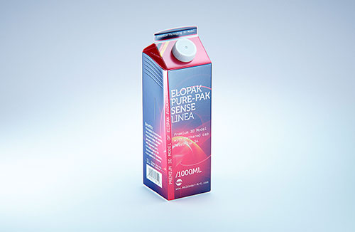 Fruit Secco glass bottle packaging 3D model 200ml with a screw cap and a glass of fruit wine