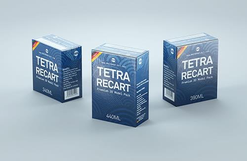 Tetra Pack Prisma 330ml with DreamCap Mock-up - Side view