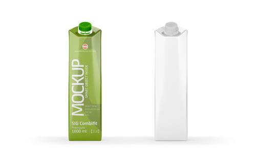 Elopak Pure-Pak Sense Linea 1000ml Carton packaging 3D model