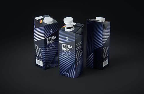 Package MockUp of Tetra Pack Top Aseptic Base 1000ml with Katla S38 Front View