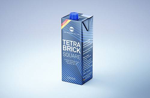 Carton multi-pack packaging for 4x200ml Tetra Prizma Edge premium 3D model 