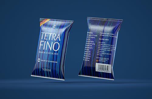 Carton multi-pack packaging for 4x330ml Tetra Prizma Square premium 3D model 