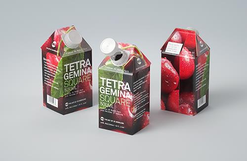 Package MockUp of Tetra Pack Top Aseptic Base 1000ml with Katla S38 Front View