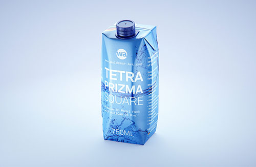 Green Smoothie/Juice Glass Bottle 250ml packaging 3D model pack