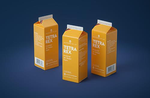 SIG Combidome 750ml premium carton packaging 3D model pak