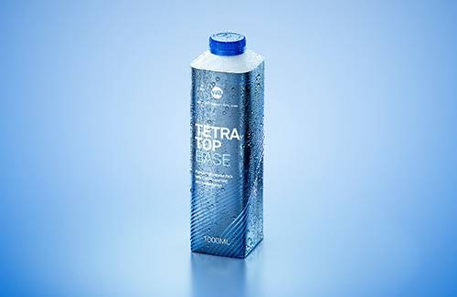 Tetra Pack Prisma 330ml with DreamCap Mock-up - Side view