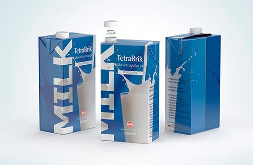 Package Mock-up of Tetra Pack Rex 500ml with TwistCap Side View