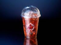 Premium 3D Model of a Cola Plastic Cup 16oz with DOME lid, Filled with Ice Cubes, Covered in Water Condensation, and Containing Bubbles in the Liquid