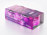 2x60g Metal Can for Canned Food Carton Pack 3D model