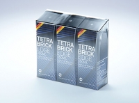 Premium 3D Model of 3x250ml Tetra Brik Edge Cartons in Shrink Film Wrap