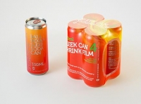 Premium packaging 3D Model of 4x330ml Sleek Soda Cans in Smooth Shrink Film Wrap