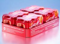 4 Sets of 6x330ml Standard Cans Each, Wrapped in Shrink Film and Packed in Cardboard Multi-pack Packaging 3D model pack