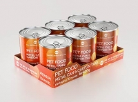 6x Carton Pack for Pet Food Metal Can 800g packaging 3D model