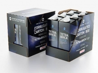 Premium Packaging 3D Model of corrugated cardboard box for 6x1000ml Tetra Brick Edge