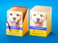 Premium 3D model of carton multi-pack packaging for 6x70g plastic pouches of pet food