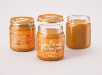 Baby food puree glass jar 250g wide packaging 3d model