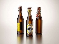 Beer glass bottle 500ml 3d model with Swing Top closure