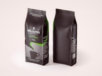 Bio Coffee beans Plastic Bag 1000g (1KG) packaging 3d model