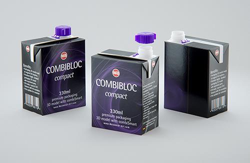 SIG combiBloc Compact 330ml with combiSmart closure packaging 3D model