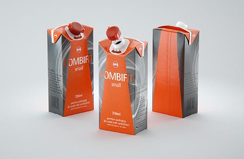 SIG combiFit Small 330ml with combiSmart closure packaging 3D model