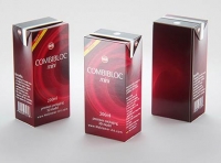 SIG Combibloc Mini 200ml carton packaging 3d model with a straw hole