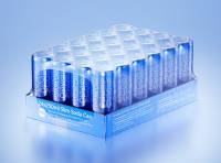 Multi-pack of 24x250ml Slim Beer/Soda Cans packed in cardboard and wrapped in shrink film premium packaging 3d model