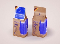 Paper Coffee Bag 1000g with stitches packaging 3D model