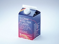 Premium milk packaging 3D model of Elopak Pure-Pak Classic 500ml with tethered cap TwistFlip 29