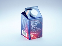 Premium carton packaging 3D model of Elopak Pure-Pak Sense Linea 500ml with tethered cap TwistFlip 34