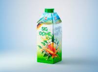 SIG DOME (CombiDome) 750ml with tethered cap DomeTwist premium carton packaging 3d model