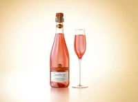Spumante/Lambrusco/Secco bottle 750ml 3D model with Champagne cork and glass of sparkling wine