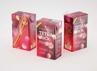 Tetra Brick Base 250ml with a Straw and Pull Tab packaging 3d model pak