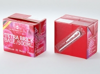 Tetra Pack Brick Base 500ml with and without a packed straw premium carton packaging 3d model
