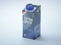 Tetra Pack Brick Edge 200ml 3D packaging model pak with HeliCap23 opening