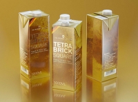 Tetra Pak Brik Square 1000ml with SimplyTwist 28 opening package 3d model pak