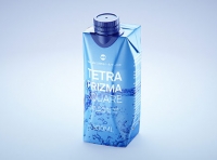 Premium packaging 3d model of Tetra Pack Prisma Square 330ml with tethered cap DreamCap 26 Pro