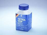Premium Carton Packaging 3D model of Tetra Top MIDI 200ml with tethered cap C38 Pro