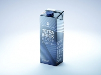 Tetra Pak Brik Edge 1500ml with LightWing 30 premium carton packaging 3D model