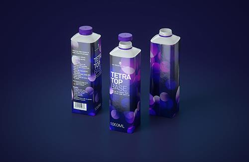 3d model pak of the Tetra Pack Top Base 1000ml with Eifel O38 closer