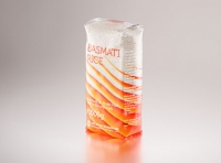 Basmati long grain rice plastic bag packaging 1kg premium 3d model